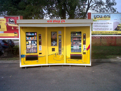 Disibutore Automatico Eni Shop 24 giallo